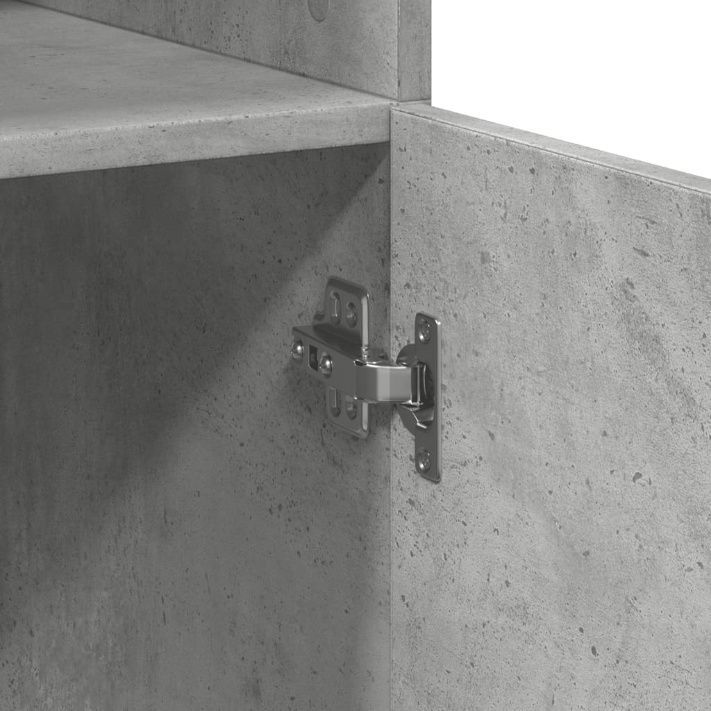 Highboard Concrete Grey 80x42.5x185 cm Engineered Wood